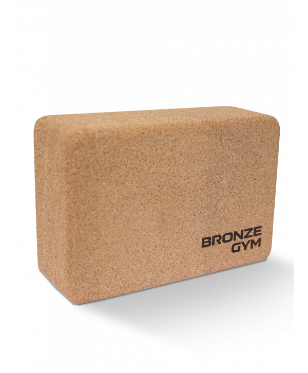 Блок для йоги BRONZE GYM, 23х15х7,5 см.,пробка