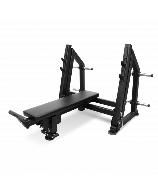 Скамья для жима лёжа с доводчиком, упором и подставкой для ног BRONZE GYM PARTNER ML-901