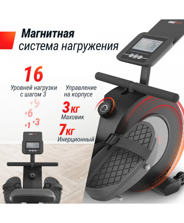 Гребной тренажер UNIX Fit Techno Rower 360