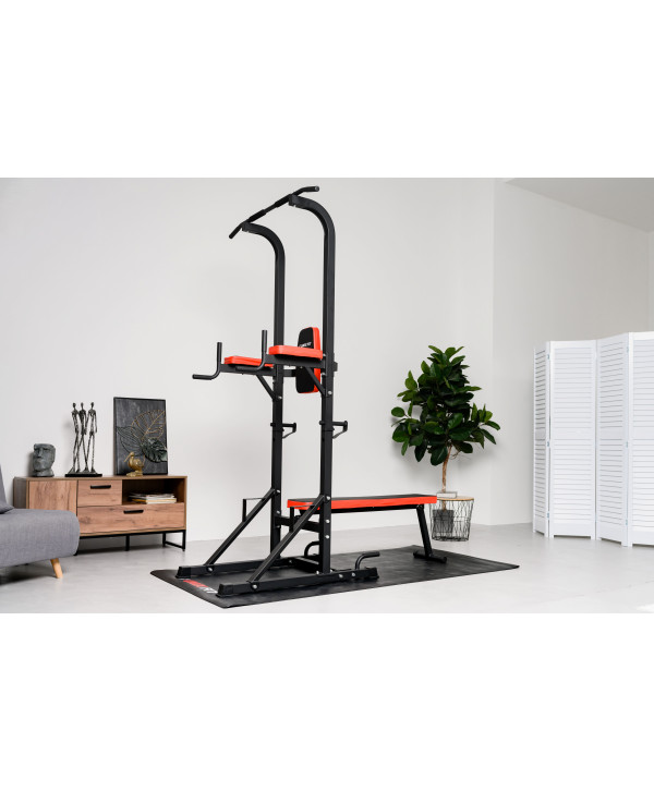 Турник-пресс-брусья со скамьей UNIX Fit POWER TOWER 120P