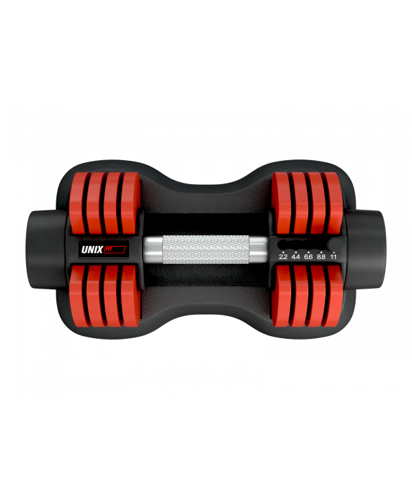Гантель со ступенчатой регулировкой UNIX Fit 11 кг красная