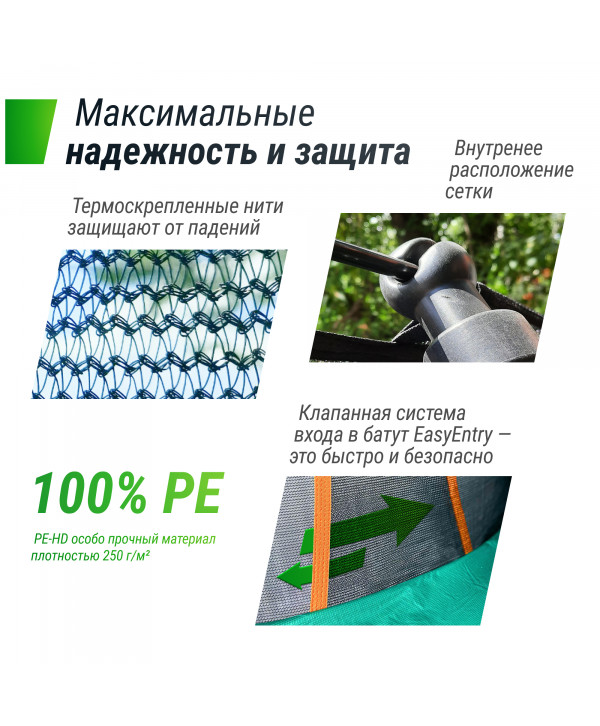 Батут UNIX Line SUPREME BASIC 14 ft (Green)
