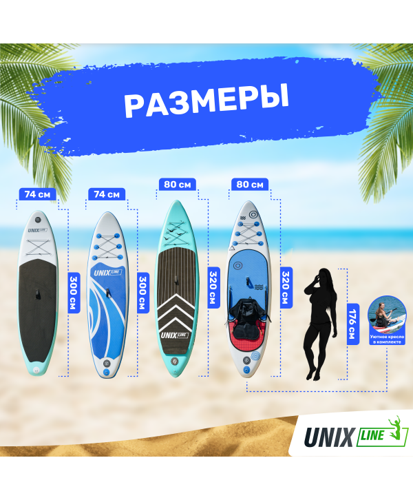 SUP-борд UNIX Line Big Wave (300 см)