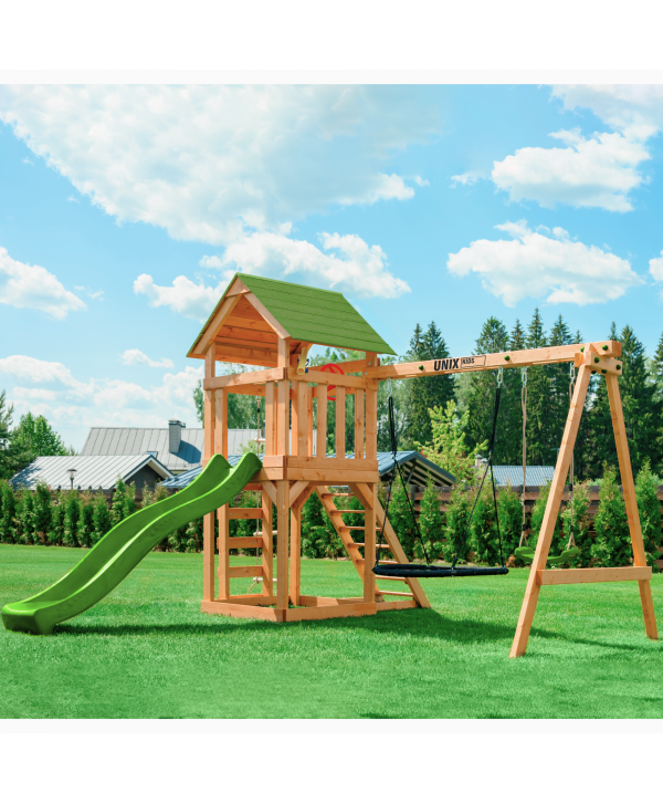 Детский игровой комплекс UNIX Kids (6 in 1) Light Green