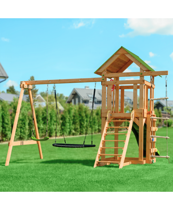 Детский игровой комплекс UNIX Kids (6 in 1) Light Green