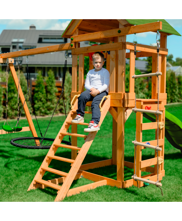 Детский игровой комплекс UNIX Kids (6 in 1) Light Green