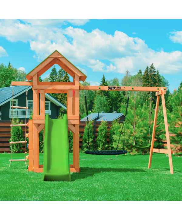 Детский игровой комплекс UNIX Kids (6 in 1) Light Green