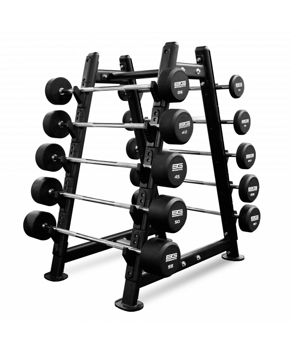 Набор обрезиненных штанг BRONZE GYM, 10-55 кг - 10 шт, шаг 5 кг