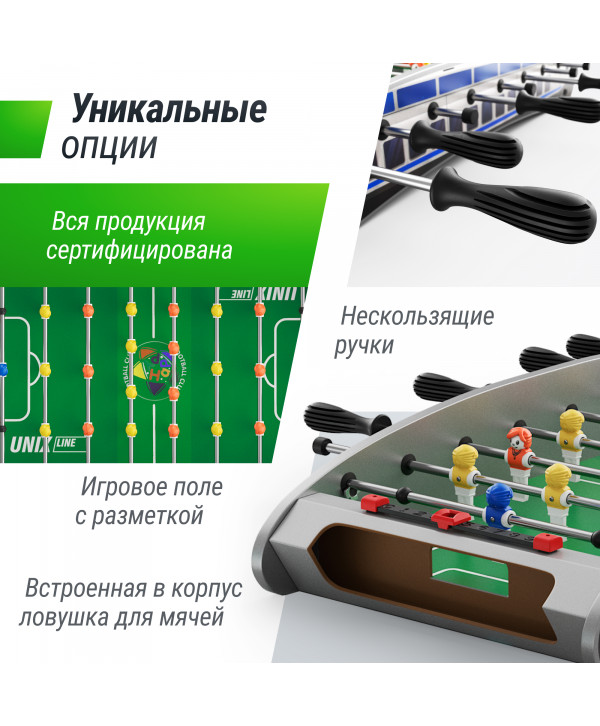 Игровой стол UNIX Line Мини Футбол - Кикер настольный (61х28 cм)