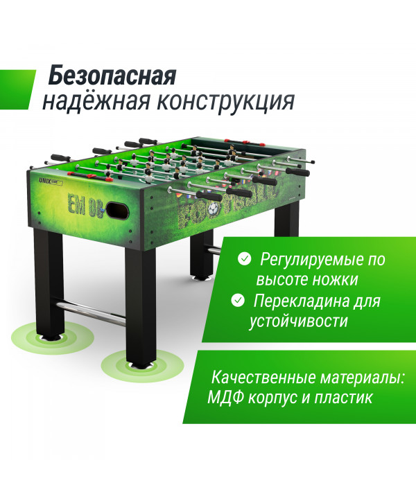 Игровой стол UNIX Line Футбол - Кикер (140х74 cм) Green