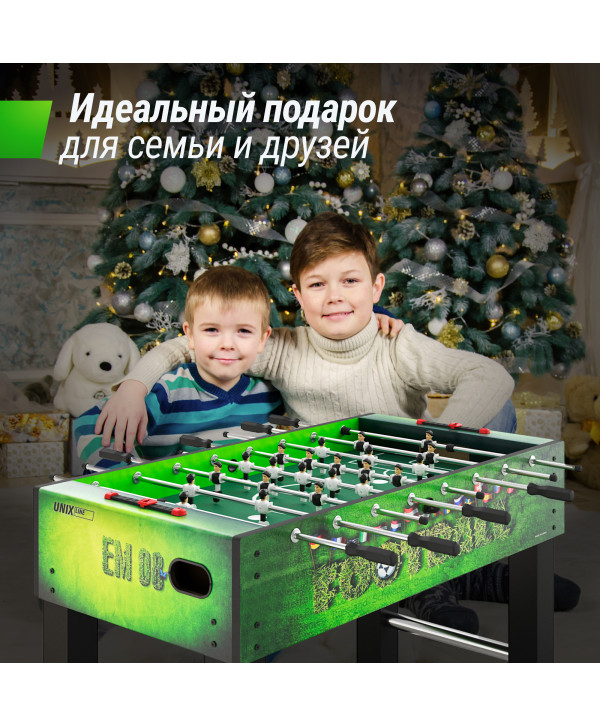Игровой стол UNIX Line Футбол - Кикер (140х74 cм) Green