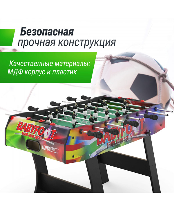 Игровой стол складной UNIX Line Футбол - Кикер (122х61 cм) Color