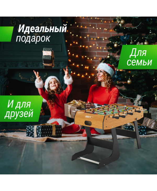 Игровой стол складной UNIX Line Футбол - Кикер (122х61 cм) Wood