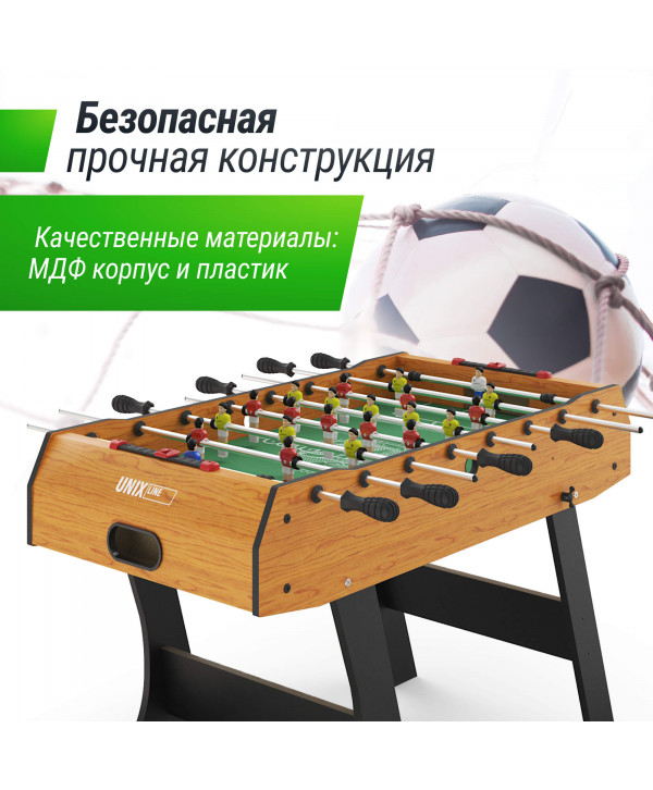 Игровой стол складной UNIX Line Футбол - Кикер (122х61 cм) Wood