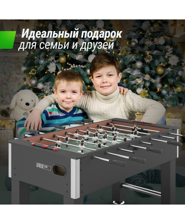 Игровой стол UNIX Line Футбол - Кикер (140х74 cм) Black