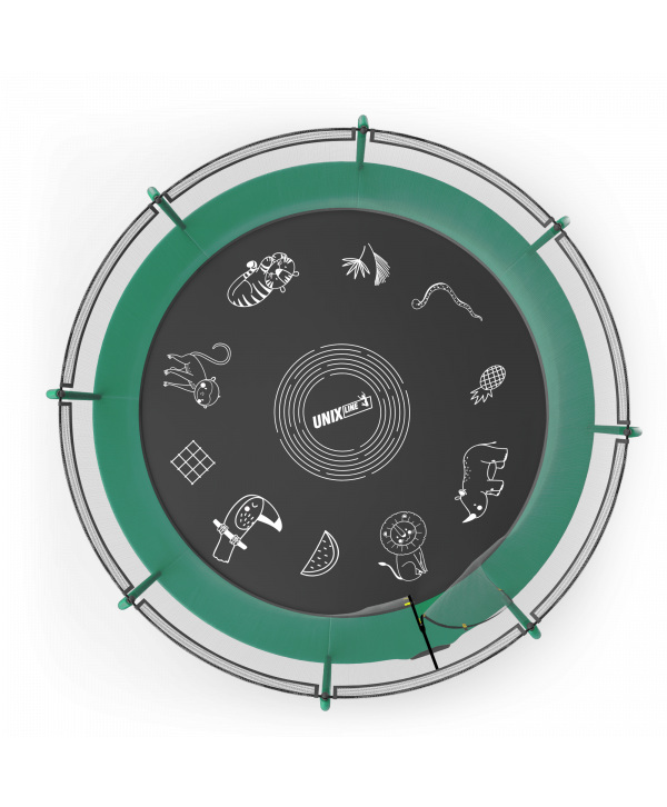 Батут UNIX Line SUPREME GAME 14 ft (Green)