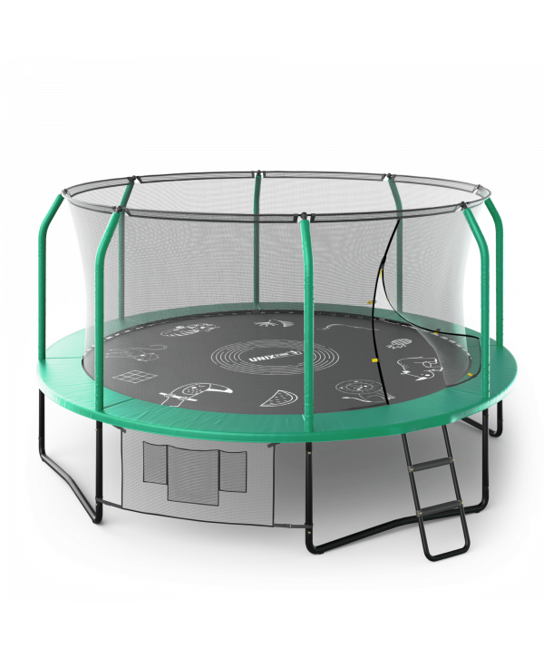 Батут UNIX Line SUPREME GAME 14 ft (Green)
