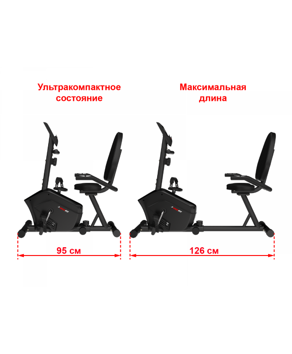 Горизонтальный велотренажер UNIX Fit BR-340 Compact