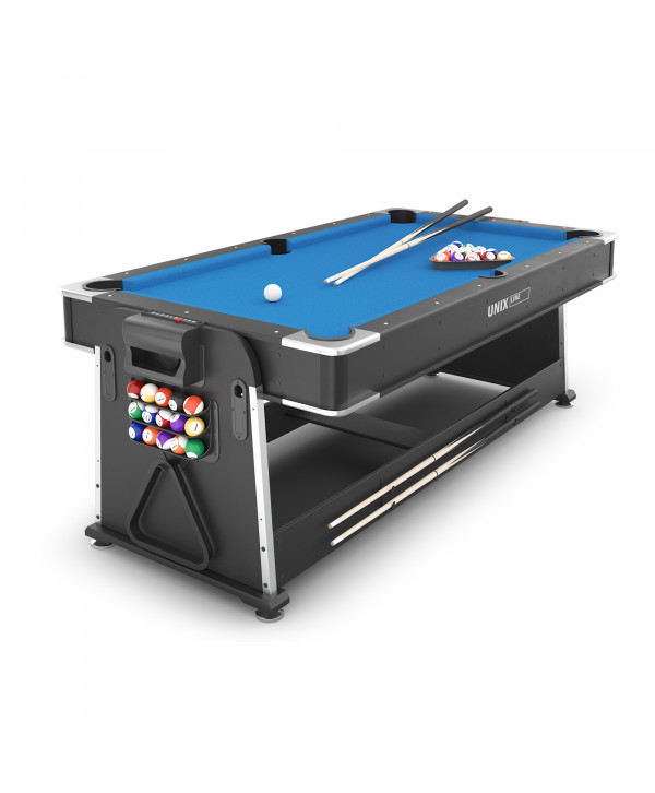 Игровой стол UNIX Line Трансформер 4 в 1 (204х112 cм) Black
