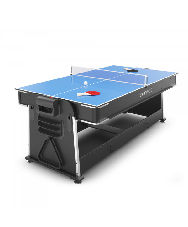 Игровой стол UNIX Line Трансформер 4 в 1 (204х112 cм) Black