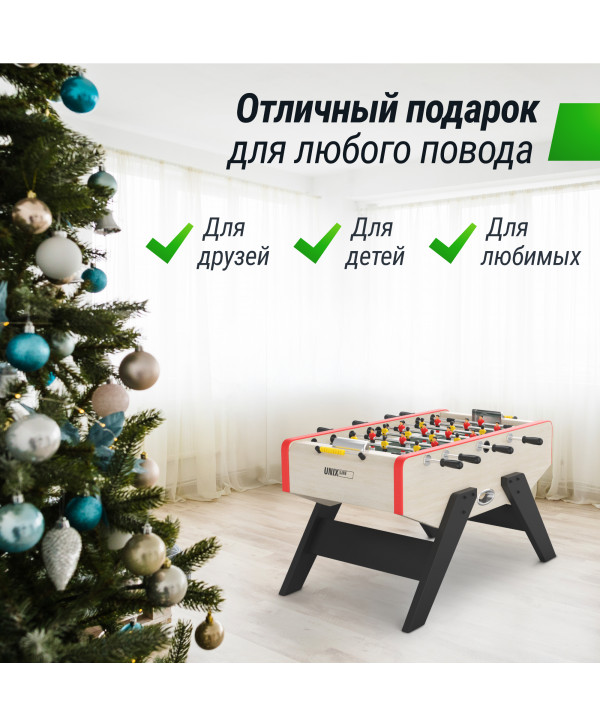 Игровой стол UNIX Line Футбол - Кикер (140х70см) Light Wood