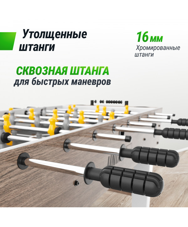 Игровой стол UNIX Line Футбол - Кикер (125х61 см) Grey Wood