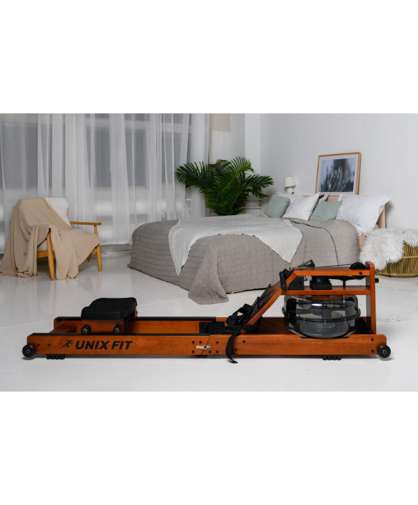Гребной тренажер UNIX Fit Wood Rower Dark